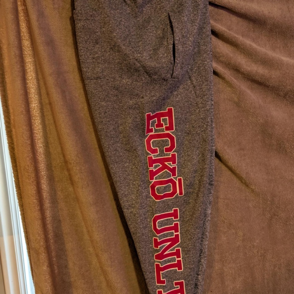 Men Ecko Unltd Grey Sweatpants with Red Logo size large